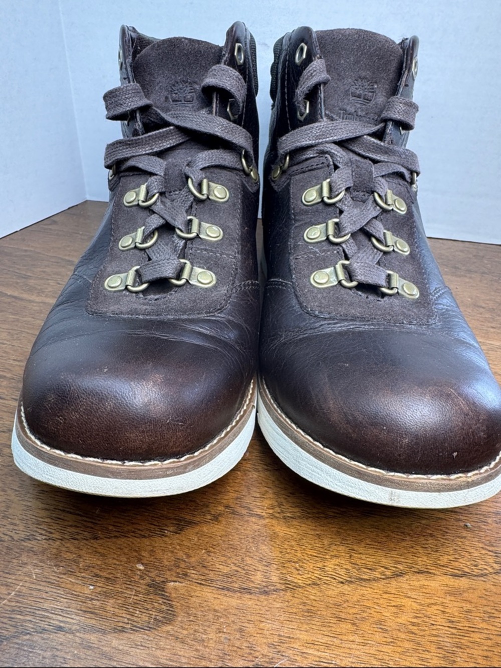 Timberland Womens Earthkeepers Mosley Brown Oiled Leather Lace-up Boots, sz 9.5 - Picture 3 of 15